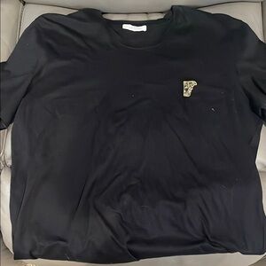Versace Collection Black Short Sleeve Tee with Logo